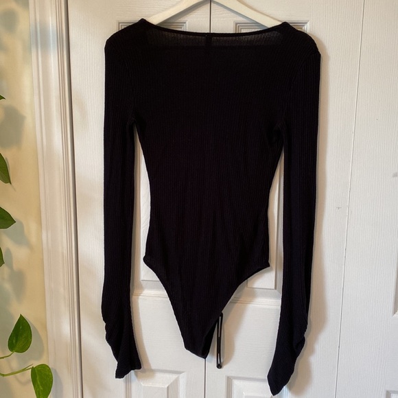 Free People Cozy Up To Me ribbed long sleeve bodysuit - Picture 3 of 13